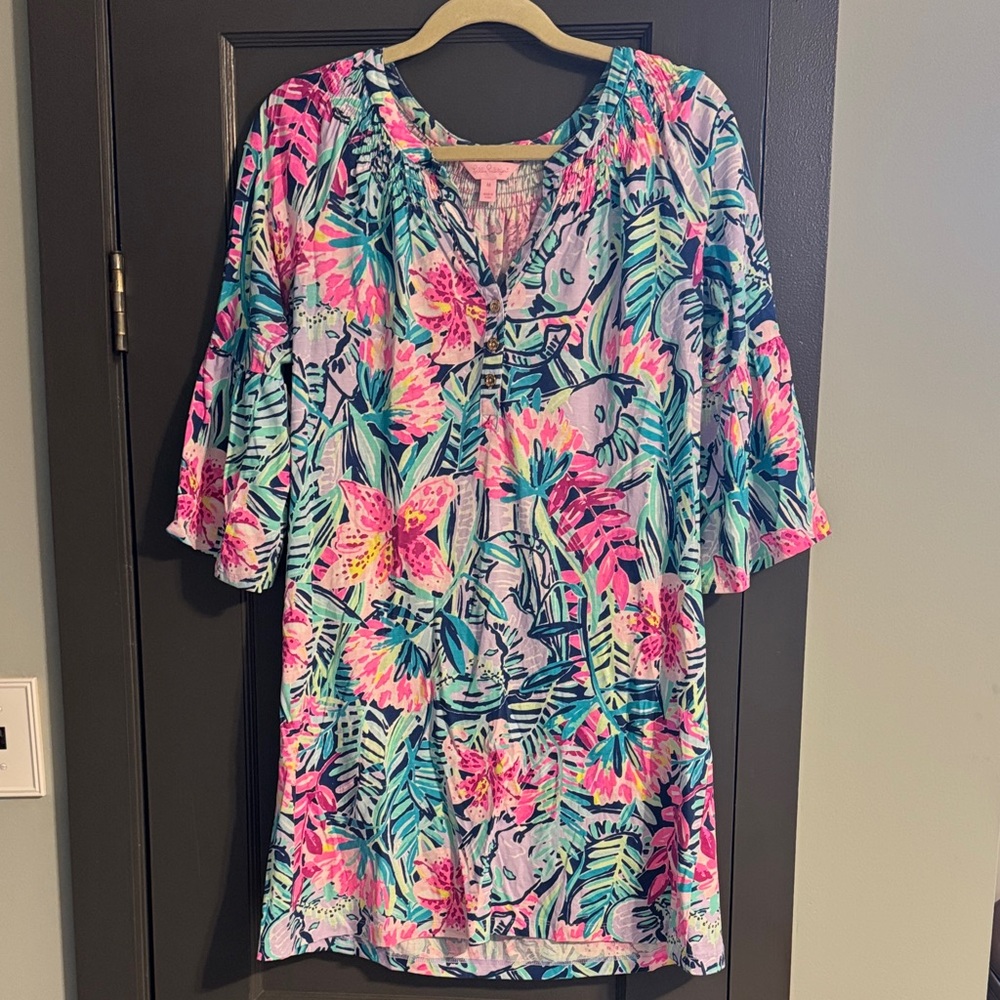 Lilly Pulitzer Pink and Blue Floral Dress
